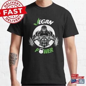 Vegan Power Workout Muscle Gorilla Bodybuilding Classic T-Shirt